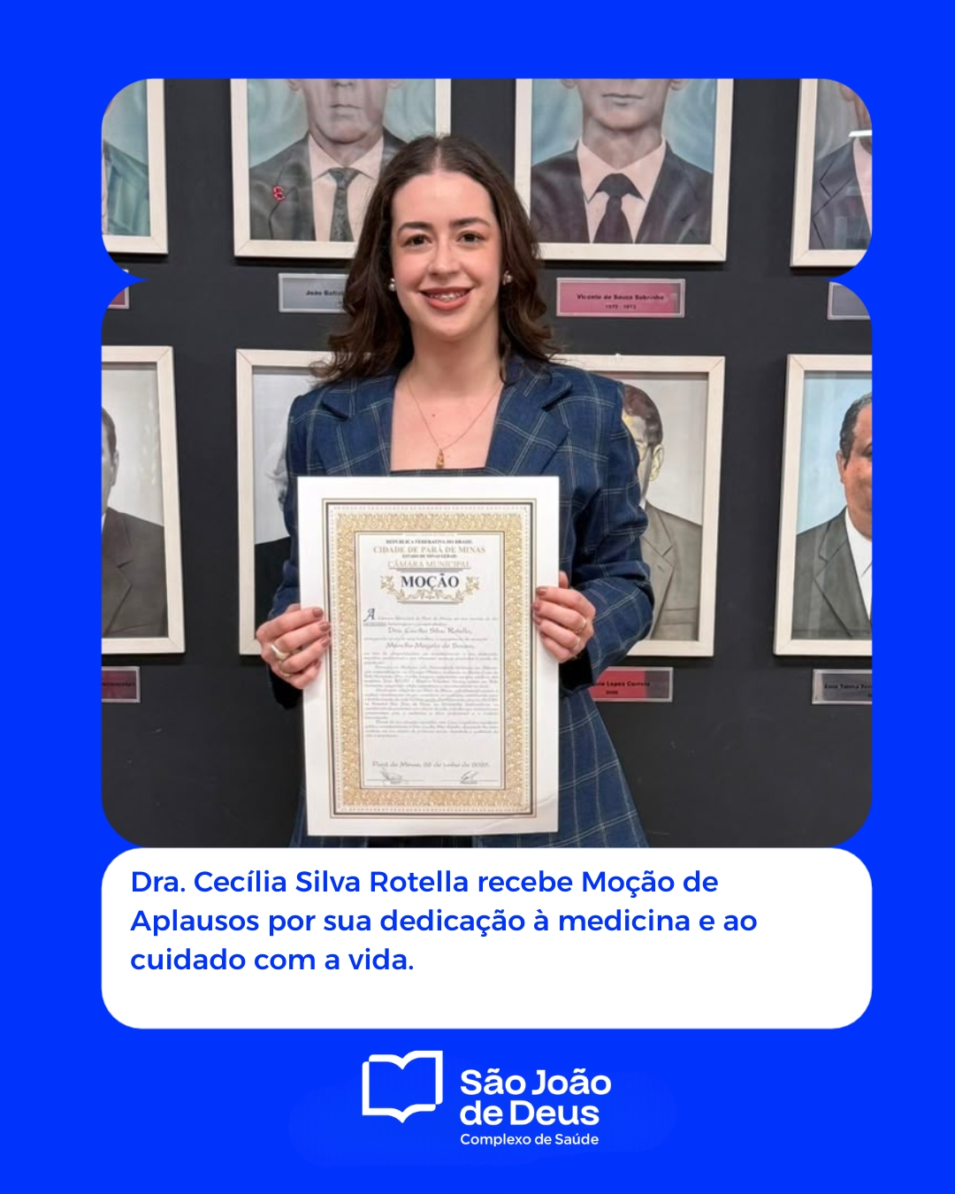 Dra. Cecília Silva Rotella recebe Moção de Aplausos por sua dedicação à medicina e ao cuidado com a vida