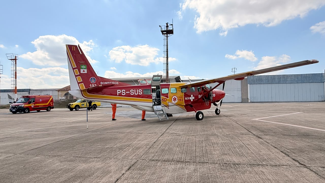 Bebê com cardiopatia é transferido de Divinópolis para Uberlândia em operação aeromédica