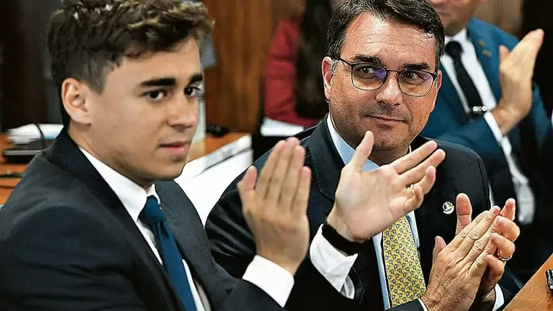 Flávio Bolsonaro se encontra com Nikolas Ferreira em BH nesta terça