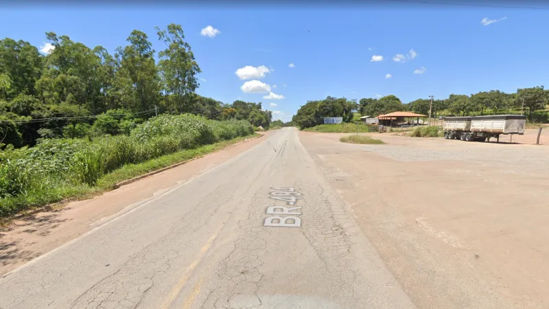 BR-494 está interditada para captação pluvial 