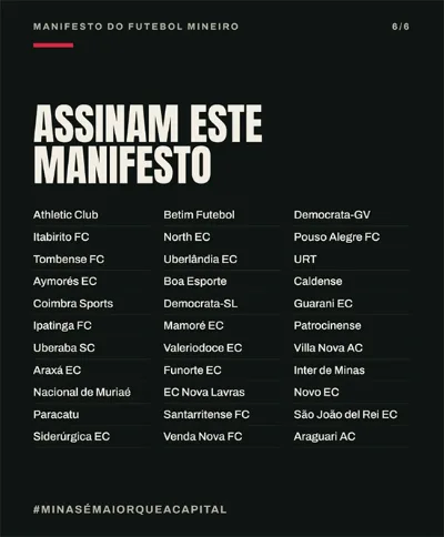 Clubes do interior lançam manifesto contra patrocínio do governo estadual