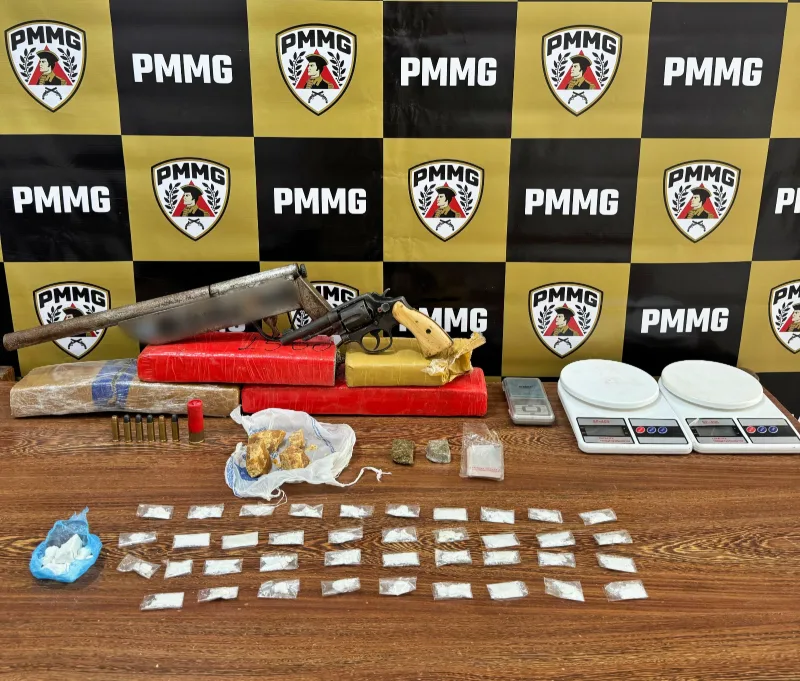 Homem é preso com drogas, duas armas e munições na zona rural de Perdigão