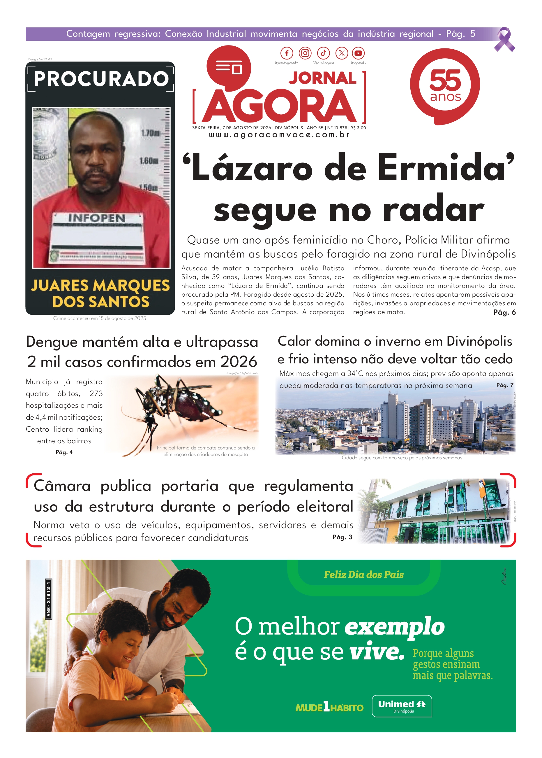 Capa — Jornal Impresso - 07/08/2026