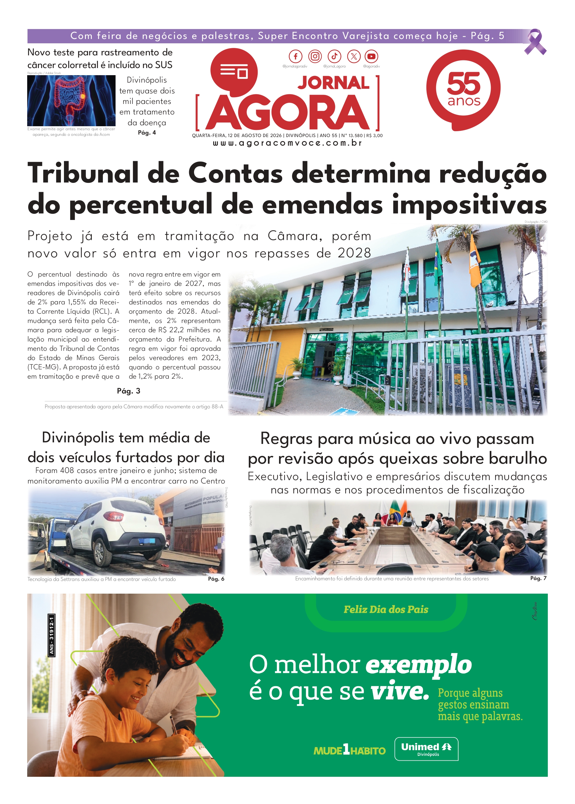 Capa — Jornal Impresso - 12/08/2026