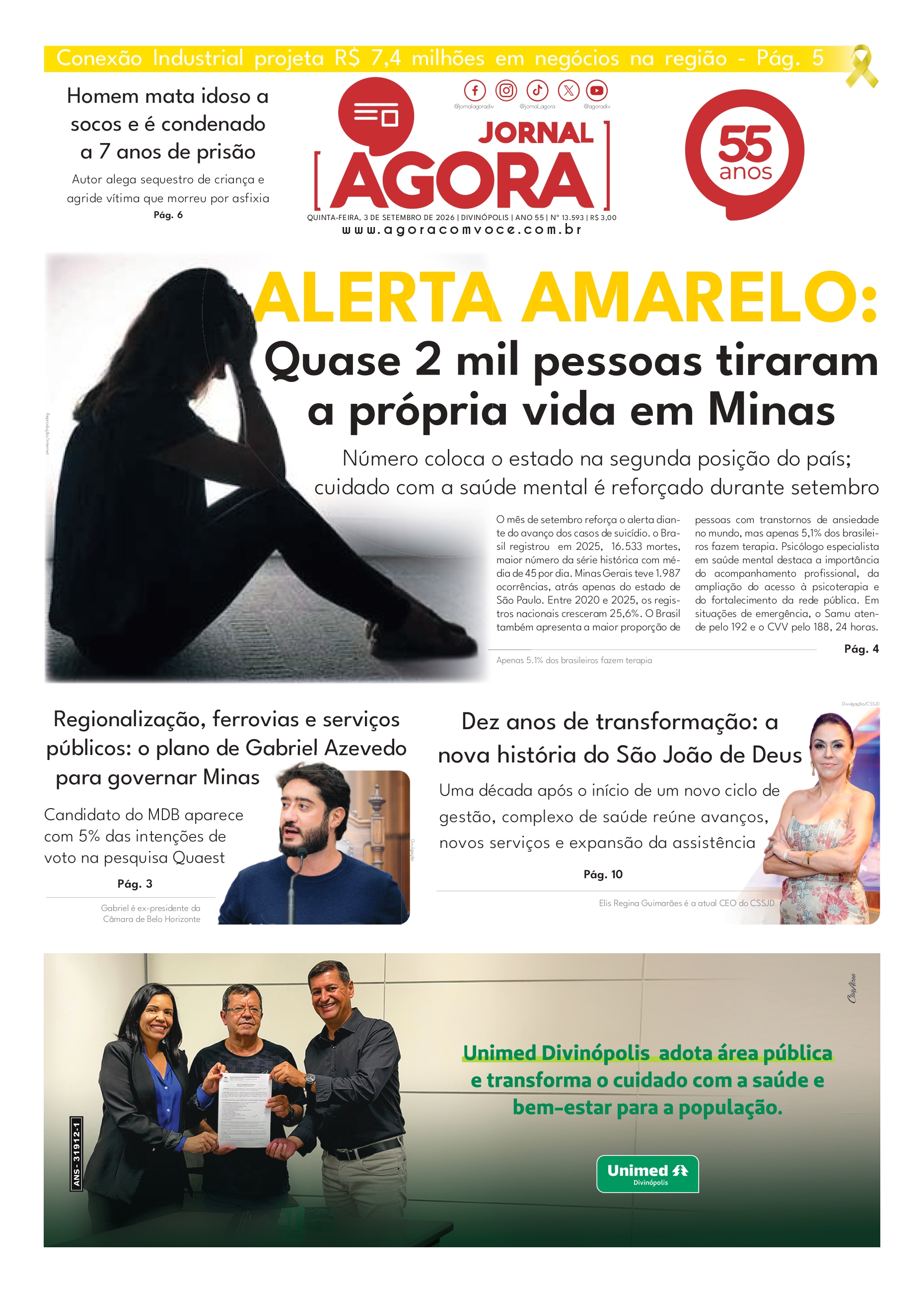 Capa — Jornal Impresso - 03/09/2026
