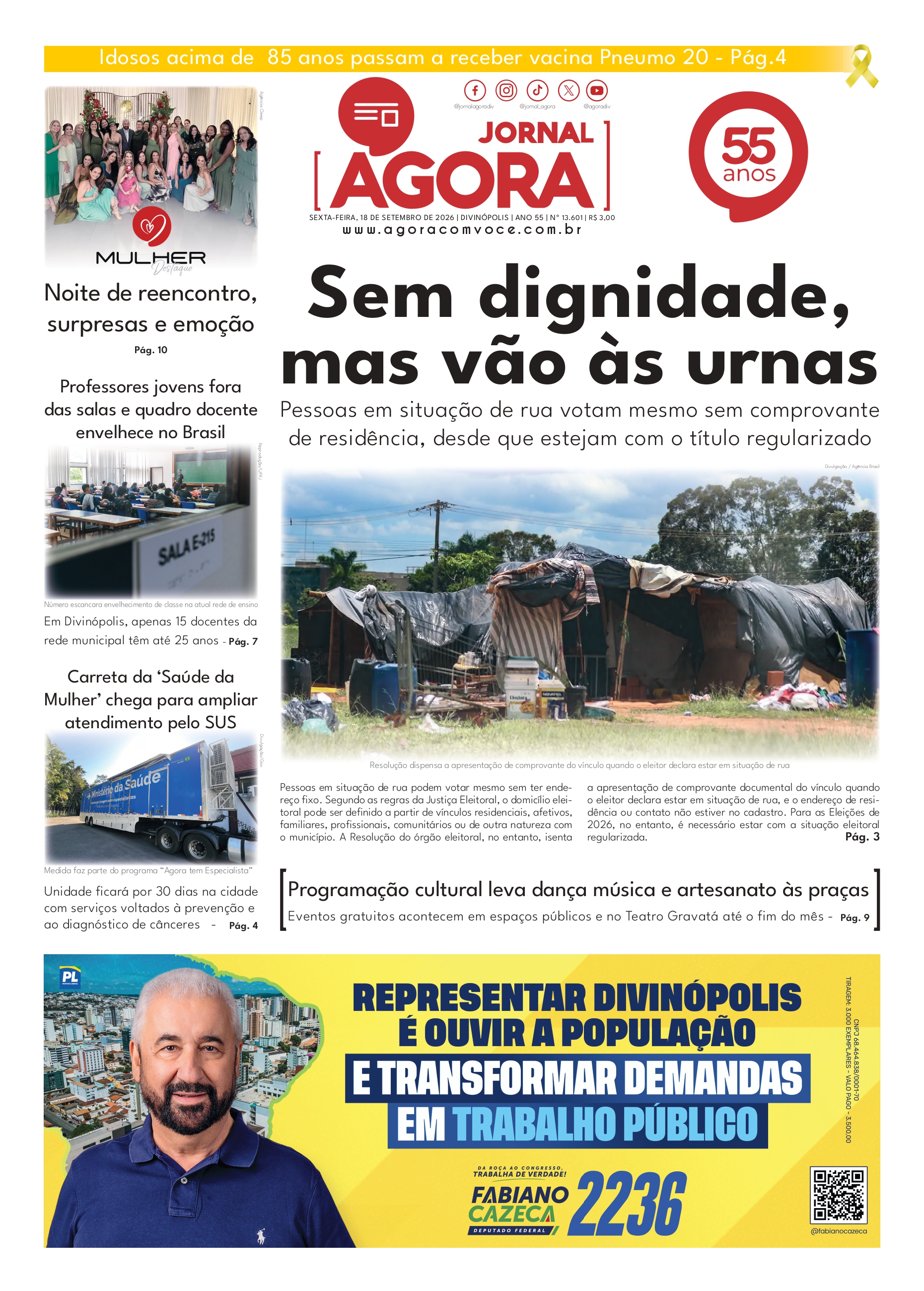 Capa — Jornal Impresso - 18/09/2026
