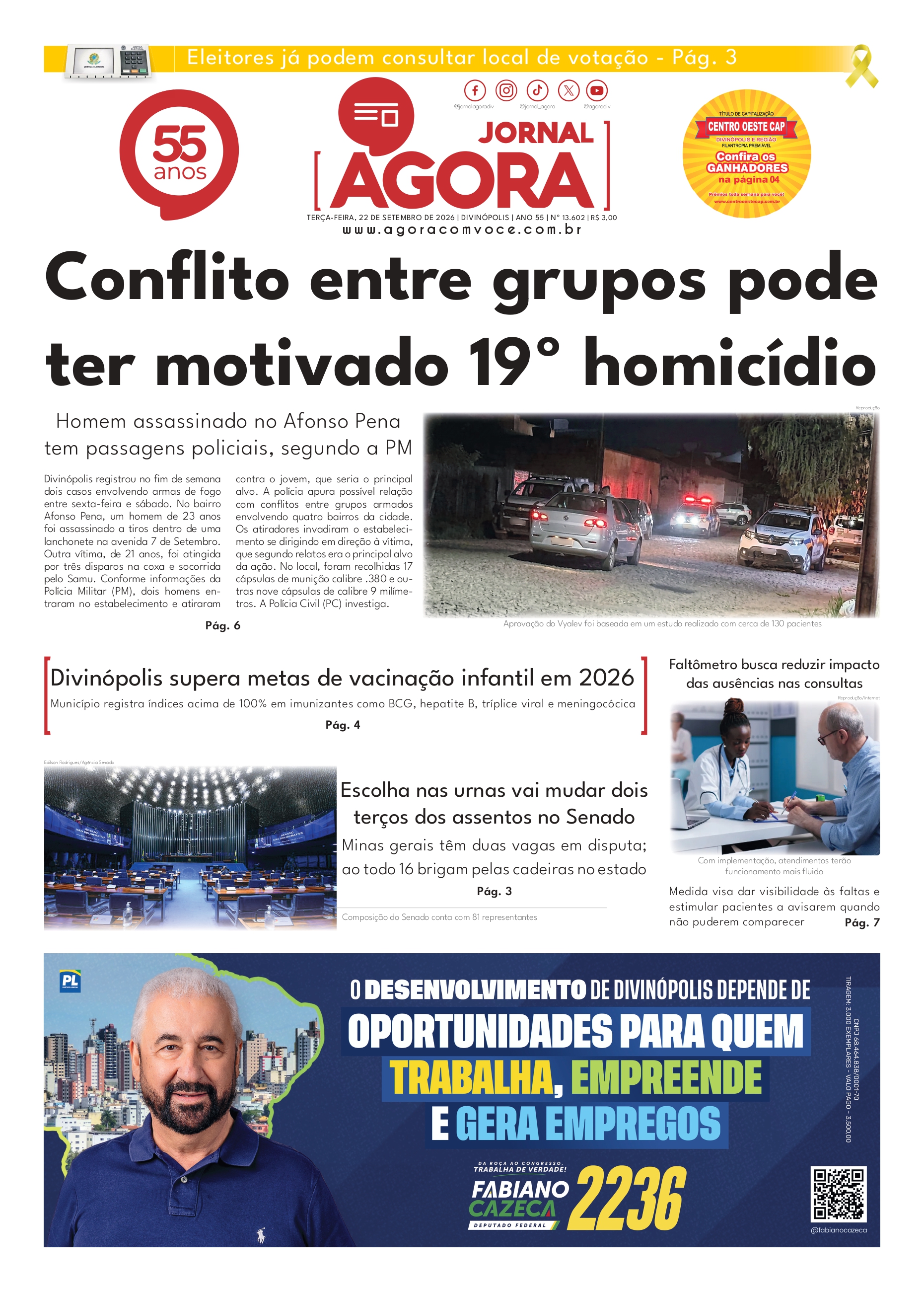 Capa — Jornal Impresso - 22/09/2026