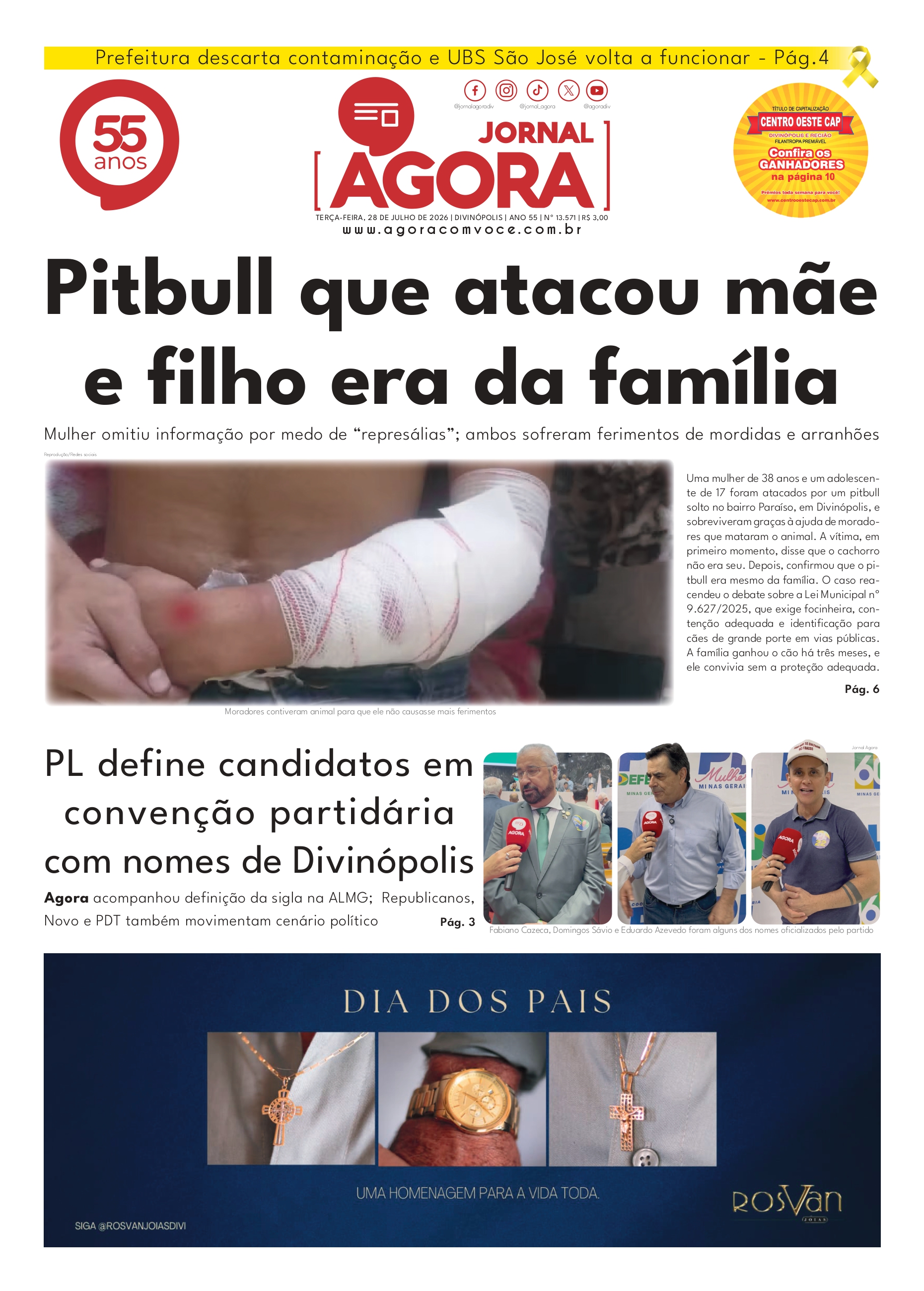 Capa — Jornal Impresso - 28/07/2026